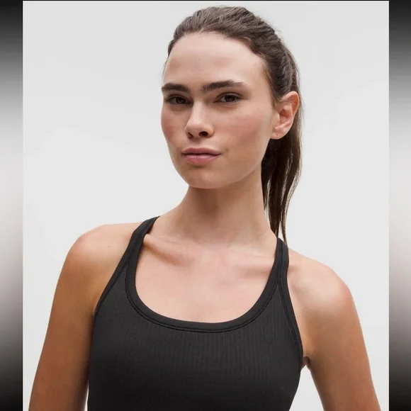 lululemon Ebb to Street Tank Top Light Support B/C Cup-Black- Size 12 - Picture 4 of 14